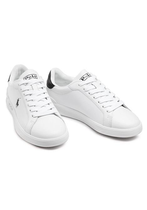 Scarpe Polo Ralph Lauren Heritage Court Bianco Nero Uomo RALPH LAUREN | Sneakers | 809829824-005